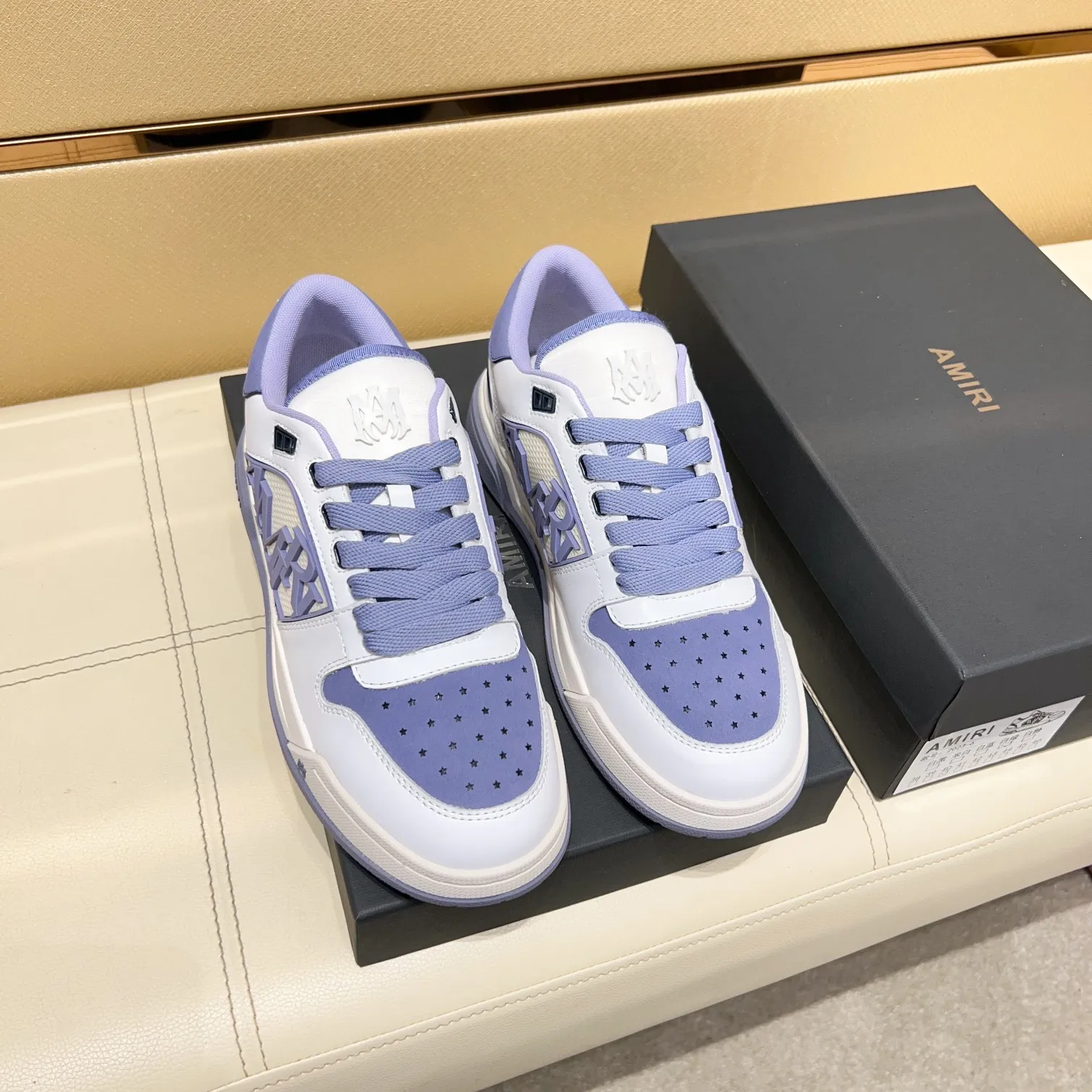 Men's men's shoes 💰500 [New style] 🌲🌲 Amiri - New Amiri trendy shoes, low-top casual sports shoes, the same style as celebrities, made of selected cowhide stitching, original outsole, comfortable on the feet, high-end workmanship, welcome to buy Size: 39-45 (customized for 46)